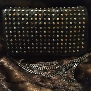 Patricia Nash  Leather Black Studded Luisa